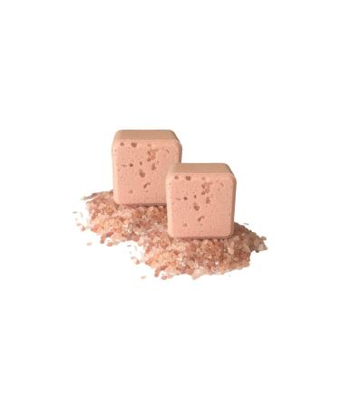 Himalayan Pink Salt Magnesium Onsen Bath Fizz Cubes - Handcrafted in Small Batches - Set of Two 4.8 oz Fizz Cube