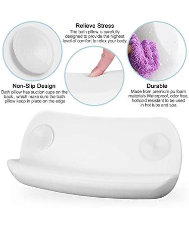 Non-Slip SPA Bath Pillow | Soft Waterproof Headrest with Suction Cups - Easy to Clean | 1pc - Buy Online on SooperMarket.com