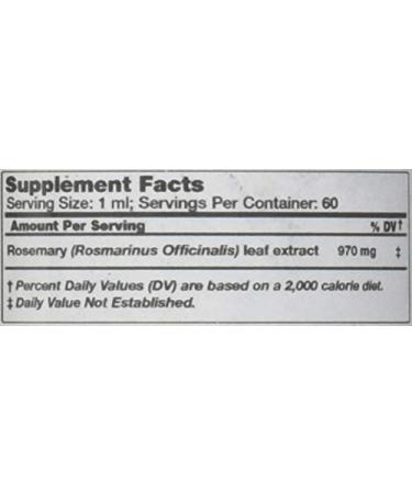 Organic Rosemary Alcohol-Free Liquid Extract - 2 oz Glycerite, Rosmarinus Officinalis Dried Leaf - Pack of 1 - Buy Online on SooperMarket.com