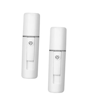 Baluue 2pcs Spray Meter Women Face Humidifier Diffusers for Essential Oils Air Diffuser Plastic White