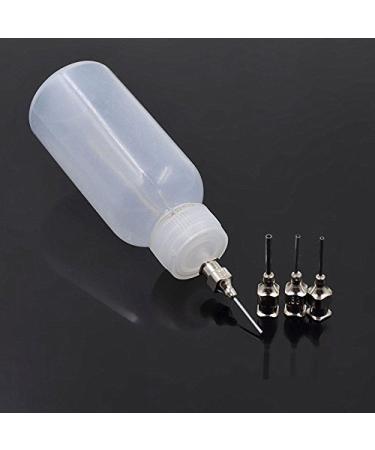 1 Oz (30ml) Plastic Henna Bottle Applicator with 4 Stainless Steel Tips.