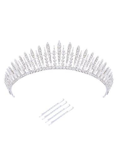 Didder Silver Tiaras and Crowns for Women Girls Birthday Wedding Tiara and Crown for Bride Stunning Rhinestone Tiara Headband Pageant Prom Queen Crown Quinceanera Halloween Party Costume Princess Crown Gifts for Her