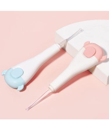 Cartoon Baby Ear Wax Removal Tool with LED Light - Kids Ear Cleaner with 3 Replacement Heads in Blue - Buy Online on SooperMarket.com