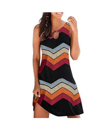 Gufesf Summer Dresses for Women Causal,Women 2023 Cute Boho Tshirt Dresses Short Sleeve A Line Shift Floral Tunic Dress Aq-a-red XX-Large