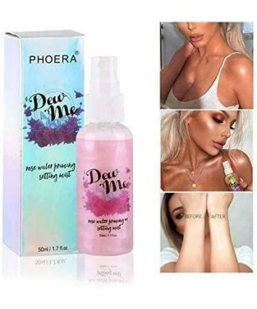 AQUAPURITY - PHOERA Dew Me Rose Water Priming and Setting Mist Spray Moisturizing & Hydrating Botanicals Make up Highlighter Effect Pore Minimizer Face Toner Cruelty Free (102 Celestial) - Buy Online on SooperMarket.com