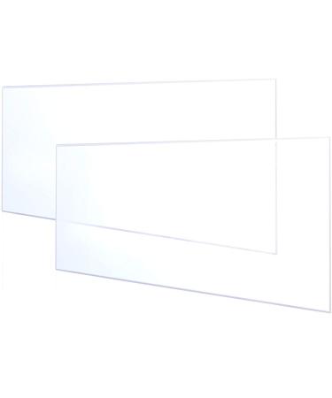 Clear Acrylic Sheets for Signs Art Crafts Supplies (12 x 6 Inches 2 Pack)