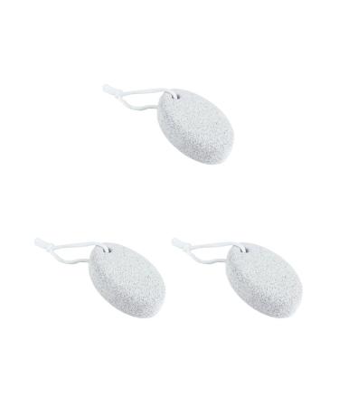 3 Set of Rubbing Stone Feet Removing Dead Skin Calluses Grinding Tools Volcanic Rock Massage Pedicure 3 Set of (Grey)