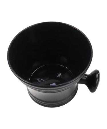 FOMIYES Ceramic Shave Bowl Pottery Shaving Bowl Shaving Foam Bowl Shaving Soap Cup Wear- Resistant Shaving Mug Bowl for Men Barber Salon Home (Black)