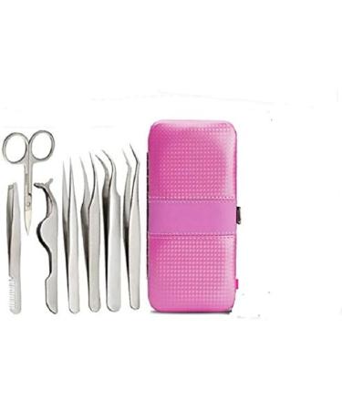 Yimart Professional Eyebrow Tweezer Set - Stainless Steel Eye Lashes Tweezers Kit for False Eyelash Extensions - 7Pcs Makeup Tool Set - Buy Online on SooperMarket.com