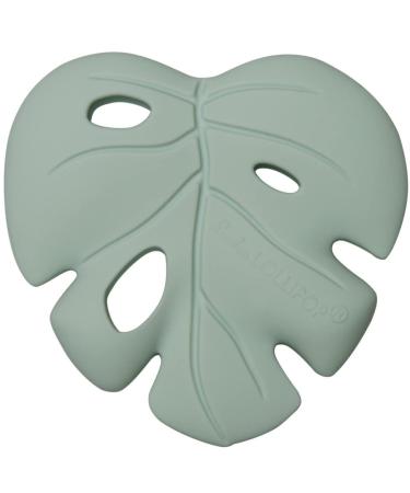 Loulou Lollipop Silicone Teether for Teething Baby Boy and Girl - Monstera Seafoam