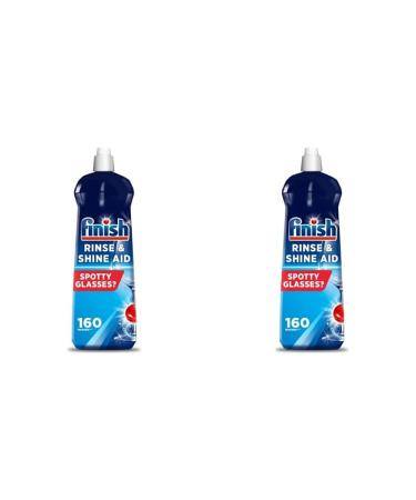 Finish | Finish Dishwasher Rinse & Shine Aid | Original| 800ml | For Drier Glasses and Spot Prevention (Pack of 2) 800 ml (Pack of 2)