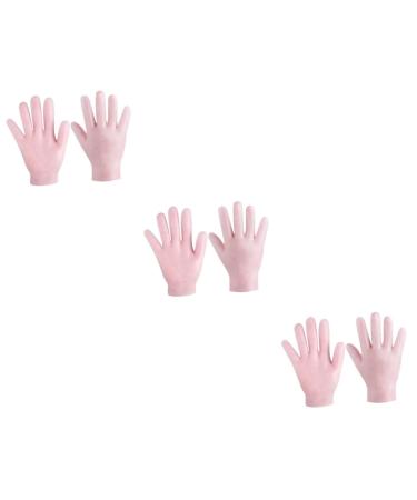 minkissy 3 Pairs Nourishing Care Gloves Massaging Hydrating Gloves Dry Hand Moisturizing Gloves for Women Hand Softening Gloves Lotion Pink Girl Child Sebs Brighten Skin Colour Hand Gloves
