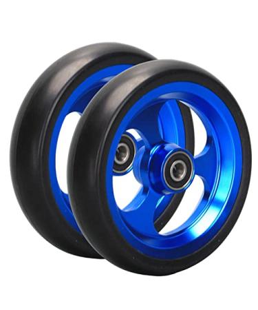 Wheelchair Front Wheel 4Inch Front Wheels Replacement for Sports Wheelchair Non-Slip Rubberor for Wheelchairs Walk Aluminum Hubs 8Mm Bearings 2Pcs/Blue/100Mm/4In 100Mm/4In Blue