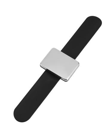 HUSHUI Magnetic Wrist Band for Hairdressers Hair Grip Holder Hairpin Collector Hair Clip Storage Accessory (Black)
