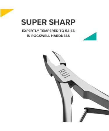 Rui Smiths Professional Stainless Steel Cuticle Nippers 4mm Jaw Japanese Handle - Double Spring, Mirror Finish | Quarter Jaw Design - Buy Online on SooperMarket.com