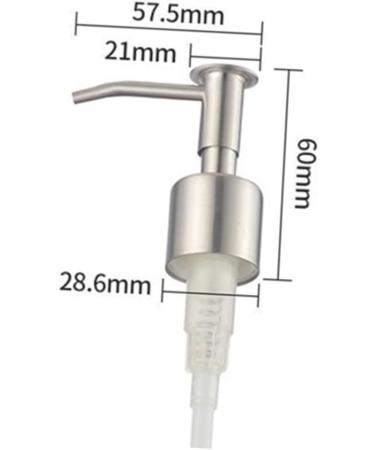 IMIKEYA 2 pcs Replacements Pump Bottle Shampoo Press Heads Steel for Head Silver Emulsion Stainless Shop Silverx2pcs 17x5.75cmx2pcs - Buy Online on SooperMarket.com
