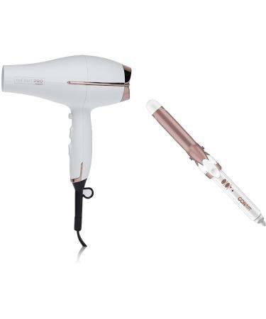 Conair Infiniti Pro Hair Dryer + Double Ceramic 1" Curling Iron (CD701GNC)