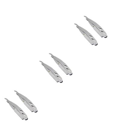 Cabilock Father's Day gifts 6 pcs holder for razor plane vintage razor for men razor holder made of stainless steel razor fold folding razor holder
