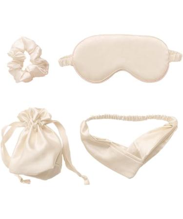 Buy Breathable Silk Eye Shade with Scrunchy Band & Lightweight Carry Bag - Ideal for Travel | International Shipping Available - Buy Online on SooperMarket.com