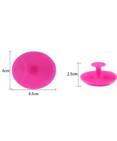 Soft Silicone Facial Cleansing Pad - Exfoliating Scrubber & Shower Sponge for Blackhead Removal - Rosy Color - Buy Online on SooperMarket.com