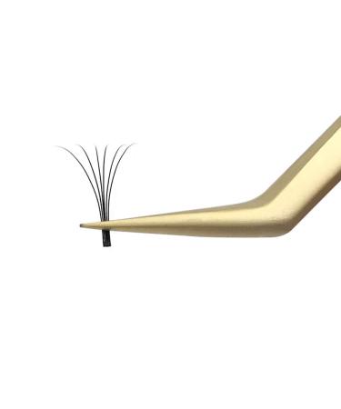 Emeda Gold Volume Tweezers - Precision Curved Pointed Stainless Steel Eyelash Extension Tweezers for 3D-6D Volume - Perfect for False Lash Applications - Buy Online on SooperMarket.com