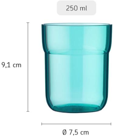Mepal MIO Children's Drinking Glass - 250ml Deep Blue | BPA Free Dishwasher Safe Ideal for Kids 9 Months+ - Buy Online on SooperMarket.com