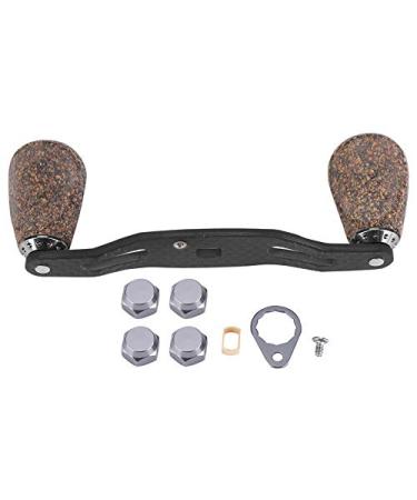 Reel Handle, Carbon Fiber Frame Fishing Reel Handle Sets with Wood Knob Fittings Replacement