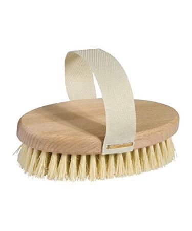 Redecker Tampico Fiber Massage Brush with Untreated Beechwood Handle and Belt  5-3/8-Inches