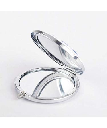 Blue and White Porcelain Compact Mirror | Magnifying Makeup Travel Mirror | Unique Gift for Women - Buy Online on SooperMarket.com