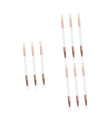 MAGICLULU 9 Pcs Eye Shadow Brush Eyeshadow Applicator Eyeliner Brush Silicone Head Make up Travel