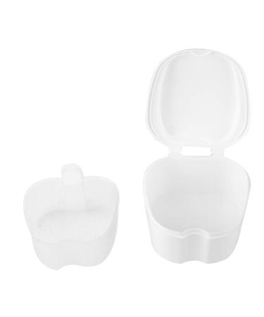 Denture Case - Portable Storage Box for False Teeth (White) | Secure & Lightweight - Ideal for Travel - Buy Online on SooperMarket.com