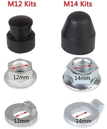 JEROME E-Bike Electric Bicycle Hub Motor Axle M12 Rear Nut/Washer/Cover - 12mm Shaft - Buy Online on SooperMarket.com