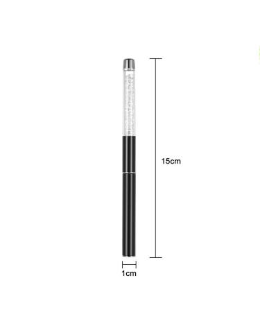 LWBTOSEE 2pc Nail Ombre Brush Set - Gradient Color Painting Pen for UV Gel Polish, Rhinestone Crystal & Acrylic Nail Art (Black & White) - Buy Online on SooperMarket.com