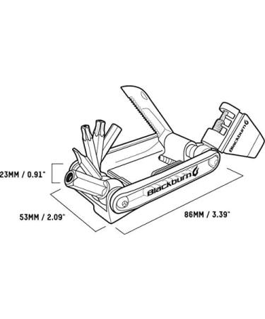 Blackburn Wayside 19 Function Bike Multi-Tool - Outpost Pewter One Size - Buy Online on SooperMarket.com