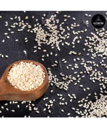 Naturevibe Botanicals Organic White Sesame Seeds - 1lb | Gluten-Free, Non-GMO, Keto Friendly - Buy Online on SooperMarket.com