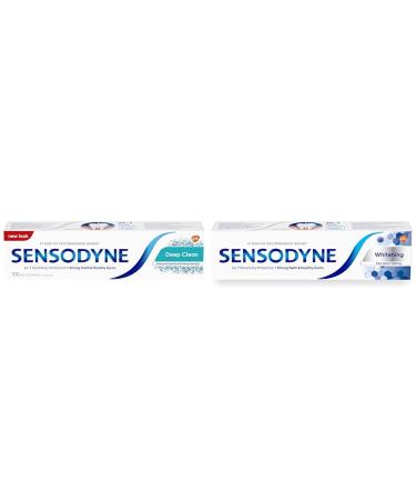 Sensodyne Deep Clean + Whitening & Tartar Sensitive Toothpaste Bundle (Packaging May Vary) toothpaste + Tartar toothpaste