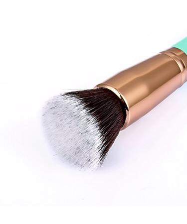 Mypreface Rose Golden Flat Top Kabuki Foundation Brush - Blue | Premium Synthetic Bristles | Perfect for Liquid, Cream, Mineral Cosmetics | 1pc - Buy Online on SooperMarket.com