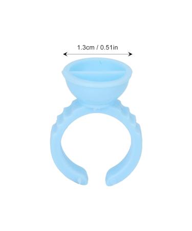 Glue Rings for Eyelash Extensions | Blue Excess Glue Cups - International Shipping Available - Buy Online on SooperMarket.com