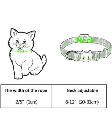 Custom Cat Collar Personalized Breakaway Cat Collar with Bell & Embroidered ID Pet Name & Phone Number (1PCS) - Buy Online on SooperMarket.com