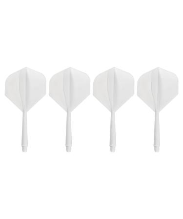 PATIKIL Integrated Dart Shaft & Flight, Lightweight Plastic Dart Flight White