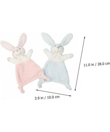 Toyvian 16 Pcs Organic Bunny Stuffed Animals for Babies - Lovey Blanket Rabbit Soother Towel, Assorted Colors, 28x10cm, Pack of 8 - Buy Online on SooperMarket.com