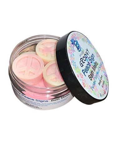 Groovy Peace Signs Skin Softening Slow Melt Bath Melts With Cocoa Butter and Shea Butter Diva Stuff