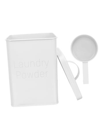 BCOATH 1 Set Washing Storage Bucket Soap Dispensers Condensate Beads Bucket Bin White Wrought Iron 1 count (Pack of 1) White