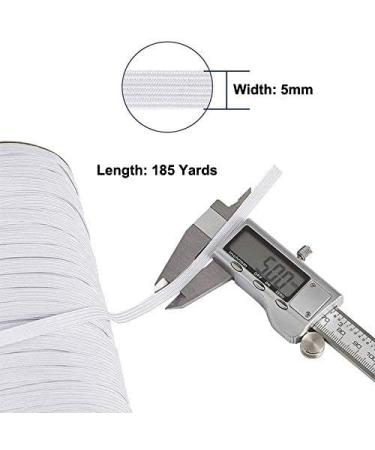 Premium Quality 5MM Round Elastic Cord for Sewing Masks - 185 Yards | Soft Stretchy Elastic String for DIY Crafts - Buy Online on SooperMarket.com