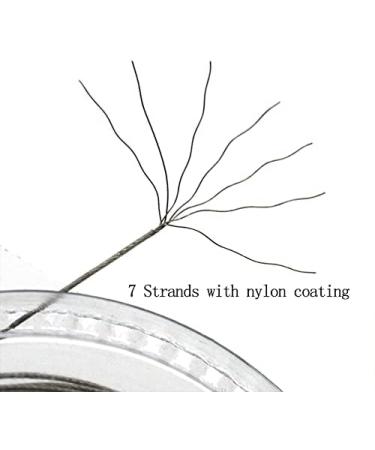 5LB-280LB Stainless Steel Wire Leader Nylon Coated Fishing Leader - 32.8ft, 100LB, 7 Strands, 10pcs Crimp Sleeves - Buy Online on SooperMarket.com