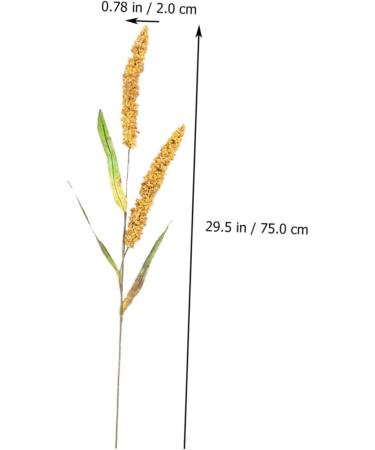 MAGICLULU Simulated Ears of Corn Artificial Wheat Ears Stalks Hand Decor Dry Wheat Grass Fruit Decor Home Decoration Wheat Decoration Wheat Ears Dried Flowers Paddy Iron Ornaments Golden 75.00X12.00X2.00CM - Buy Online on SooperMarket.com