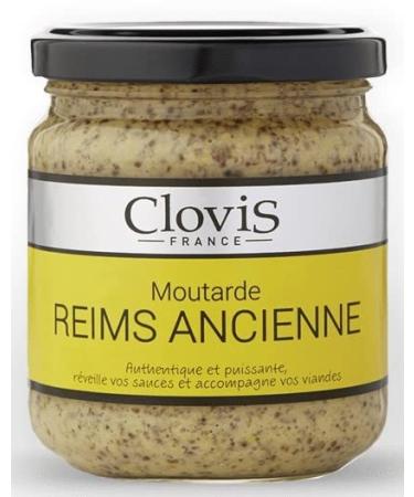CLOVIS FRANCE - Reims Whole Grain Mustard - 2 x 7.05oz / 200gr Glass Jar
