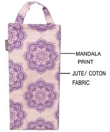 Yoga Sand Bag Jute/Cotton Unfilled - Ideal for Yoga Weights and Resistance Training - Natural Purple - Buy Online on SooperMarket.com