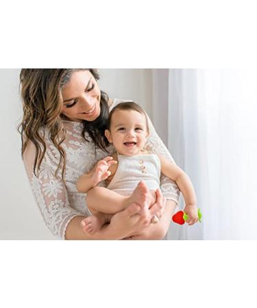 TEKSTAR Silicone Fruit Shape Baby Teething Toys Set - BPA Free, Freezer Safe Teethers to Soothe Infant and Toddler Gums - Buy Online on SooperMarket.com