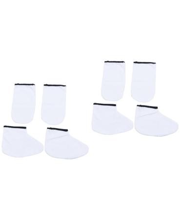 minkissy 4 Pairs Paraffin Bath Cloth Gloves Paraffin Wax Mitts Paraffin Wax Gloves Moisturizing Work Gloves Insulated Gloves Wax Bath Hand Mitts Take a Bath Insulation Cotton